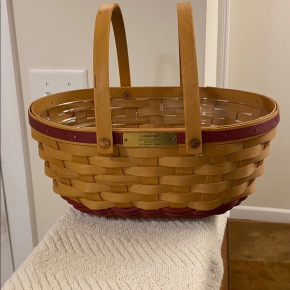 Vintage Longaberger 2004 Edition Christmas Collection Get Together Brown Basket
